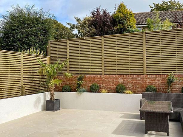 6ft double slatted panel