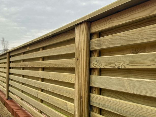 short slatted panels