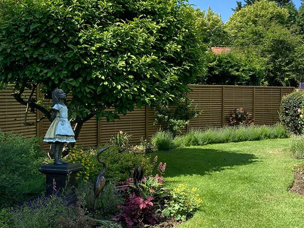 slatted garden fencing