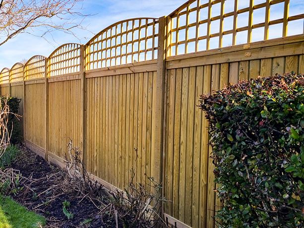 Vertical tongue and groove effect panel with convex topper
