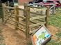 wooden kissing gate