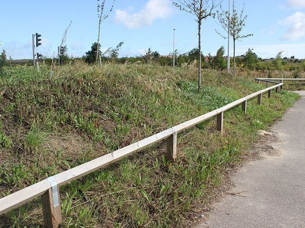 Wooden knee rail fencing