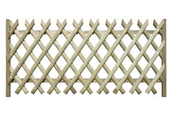 0.86m High x 1.83m Wide Jaktop Criss Cross Fence Panel 