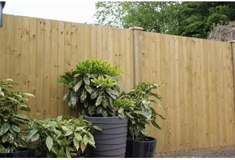 0.90m (3ft) High Featherboard Panel - 1.83m Wide