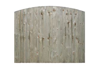 1.50m High Convex Top Featherboard Panel