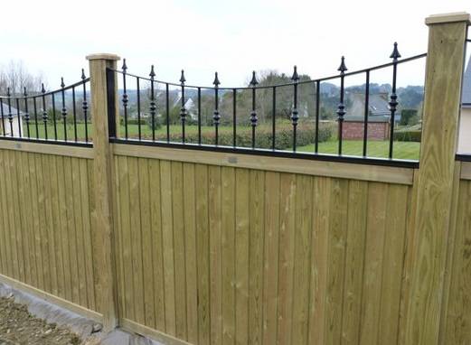 Fence panels and railing