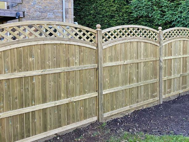 Curved Top Trellis Panel with Tongue and Groove
