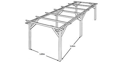 1830mm pergola