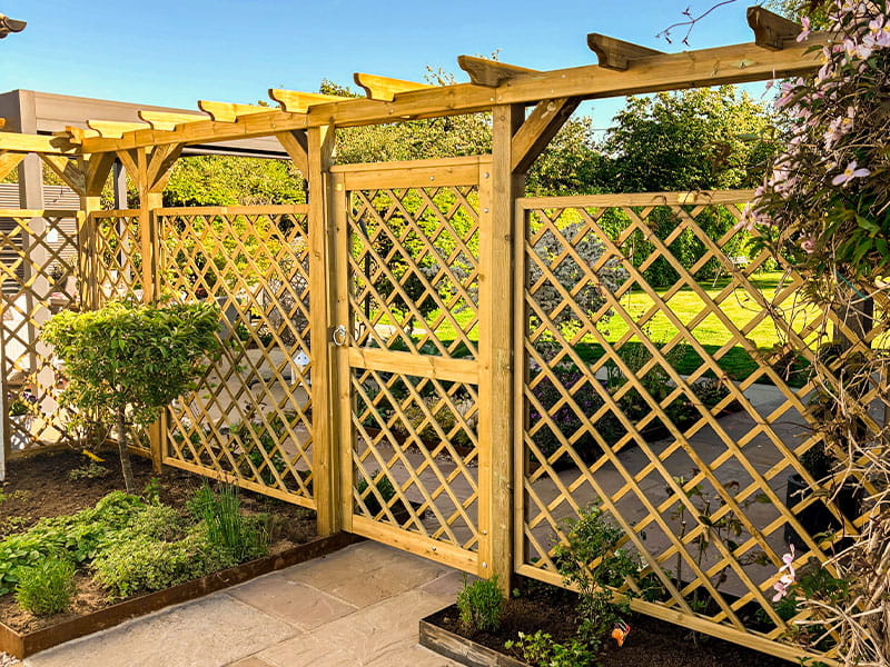 Wooden Trellis Garden Gate