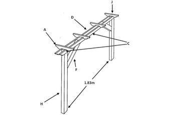 Pergola Single First Bay | Not Including Fixings | For Use With an End Pergola Bay