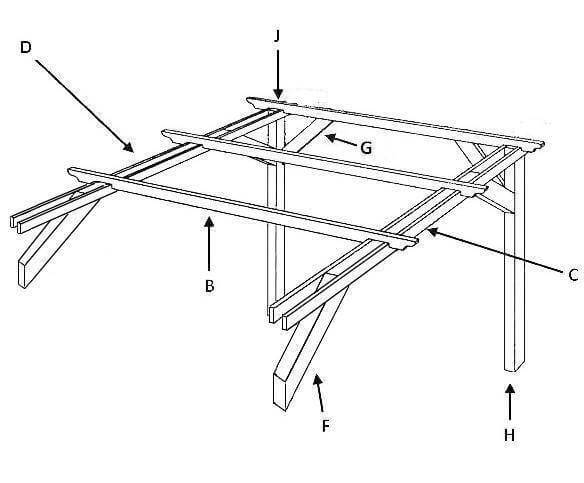 wooden pergola end bay