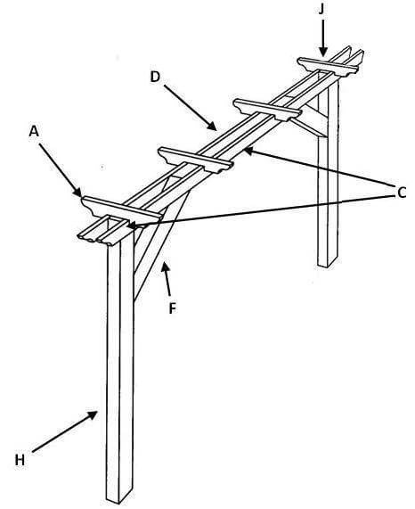 wooden pergola kit single