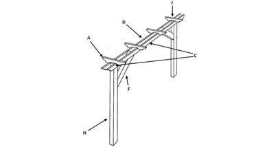 wooden pergola kit single