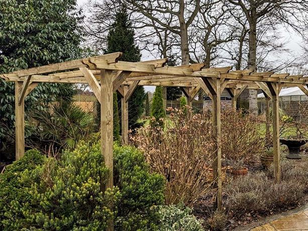 wooden pergola