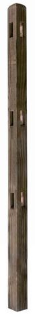 2400 Long Rounded Top Timber Palisade Corner Post