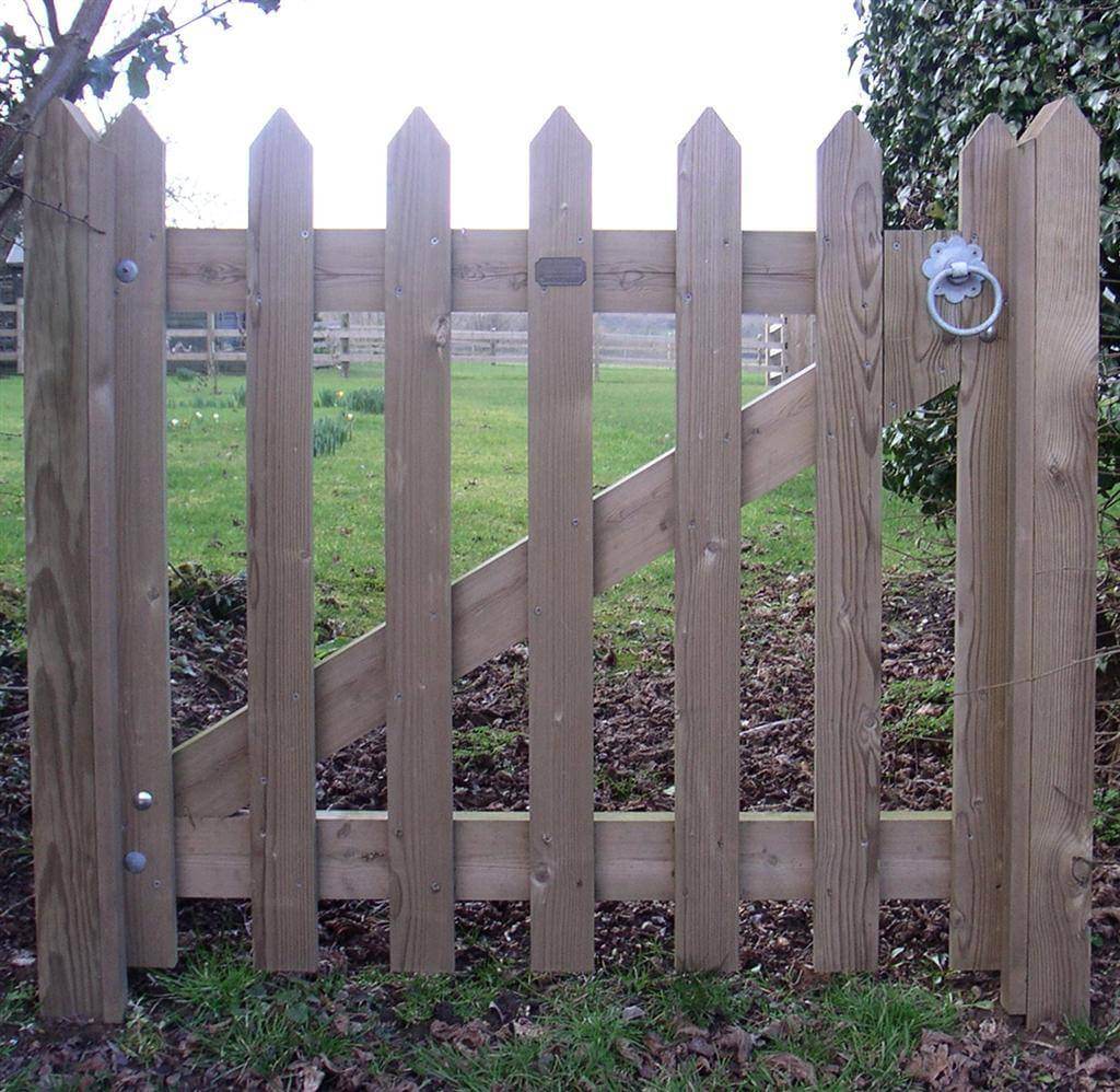 Pointed Pale Palisade Gate Kit, Garden Fence Kits With Gate
