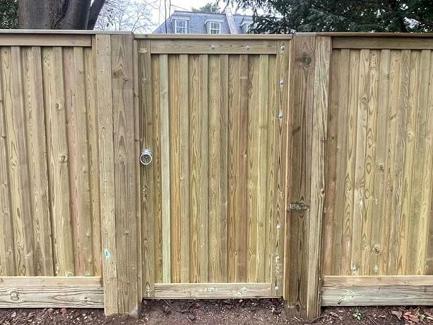 Timber garden gate