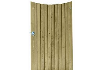 1.75m High x 1.0m Wide Concave Featherboard Gate (RH) With Fittings