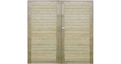 Double Leaf Hanging Horizontal Tongue and Groove Garden Gate