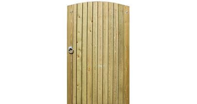 Featherboard arched garden gate