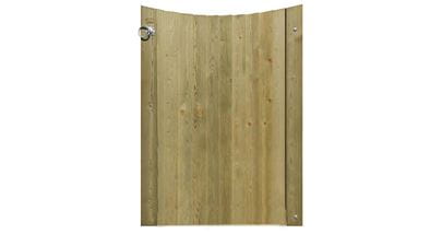 concave featherboard garden gate