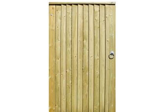 1.75m High x 1.00m Wide (LH) Featherboard Gate Set With Posts & Fittings