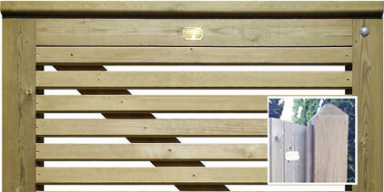 Venetian Slatted Garden Gate kit with posts
