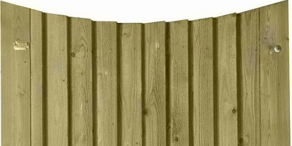 Featherboard Concave Top Garden Gate