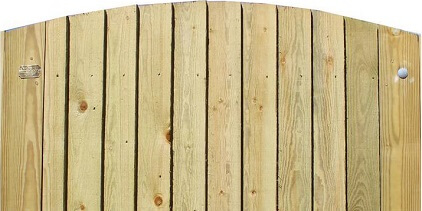 Featherboard Convex Top Garden Gate Detail
