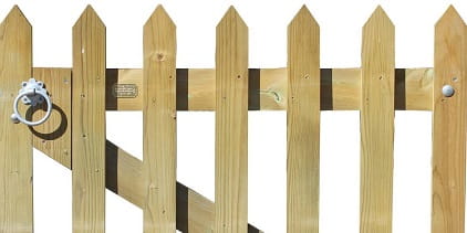 Palisade Pointed pales Garden Gate Detail