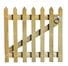 Pointed timber palisade gate