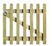 Rounded timber palisade garden gate