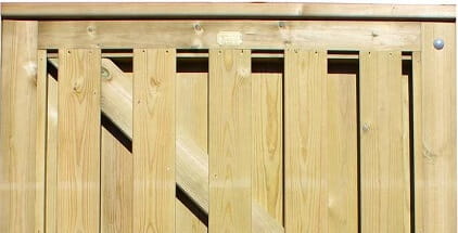 Vertical Boarded Hit and Miss Garden Gate Detail