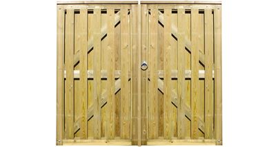 Pair Hit and Miss vertical garden gate