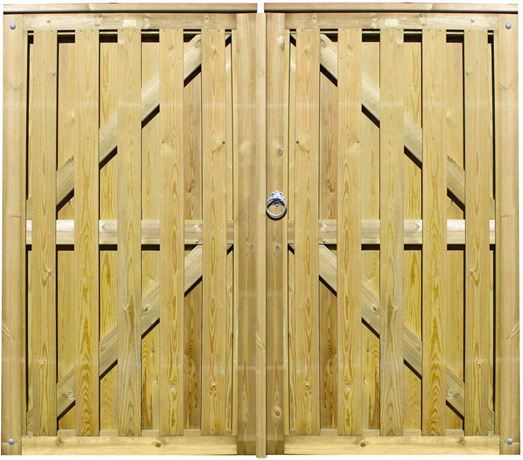 Pair Hit and Miss vertical garden gate