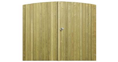 Double arched top garden gate