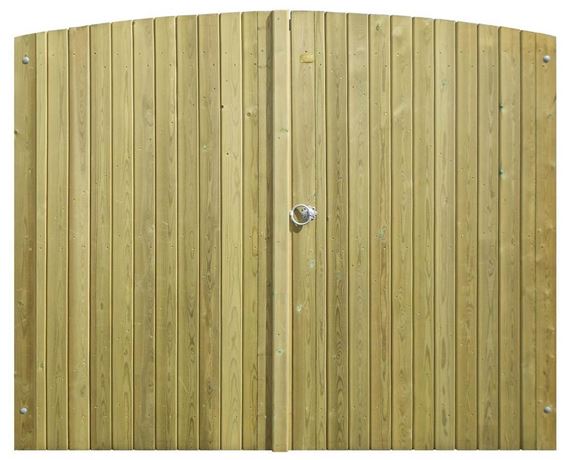 Double arched top garden gate