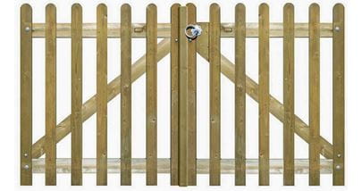 Picket fencing gates