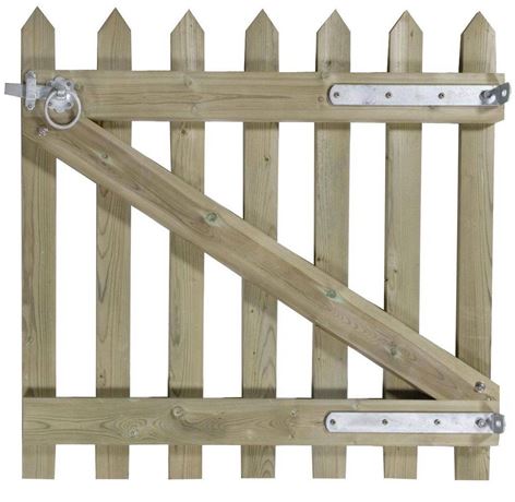 pointed picket garden gate