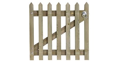 Pointed picket gate