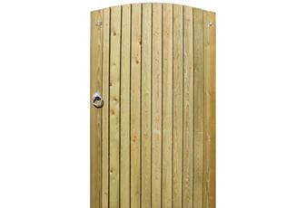 1.75m High x 1.0m Wide Convex Featherboard Gate (RH) with Fittings