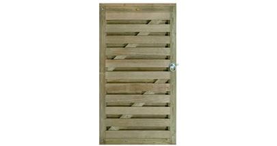 Slatted garden gate hit and miss