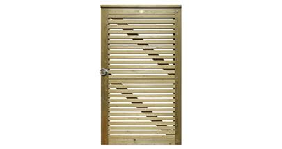Slatted garden gate