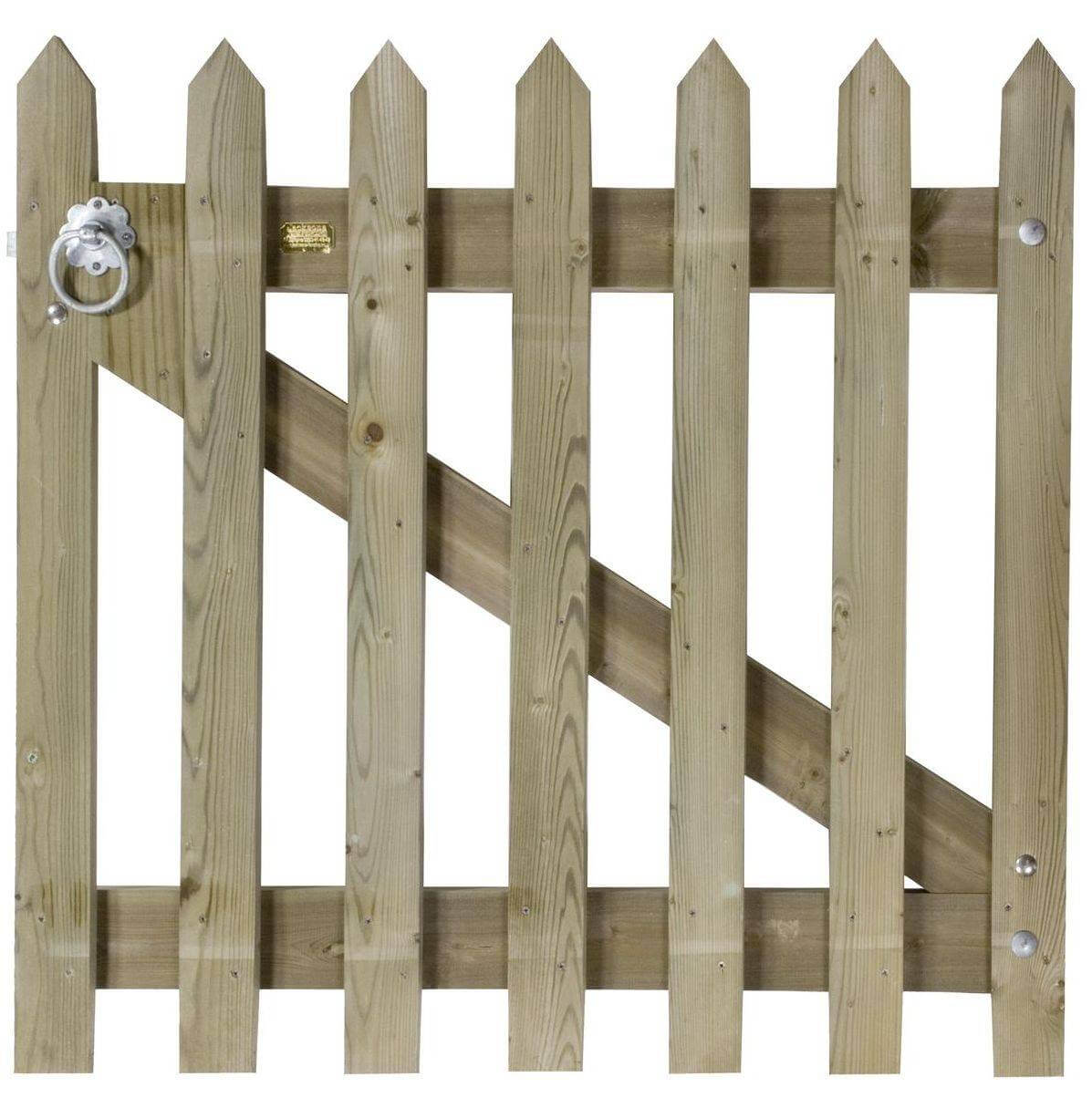 pointed picket garden gate