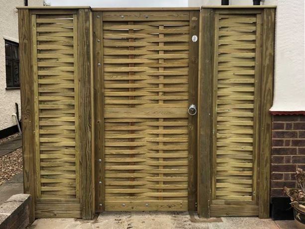 woven garden door