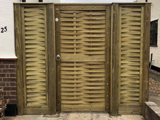 woven garden gate