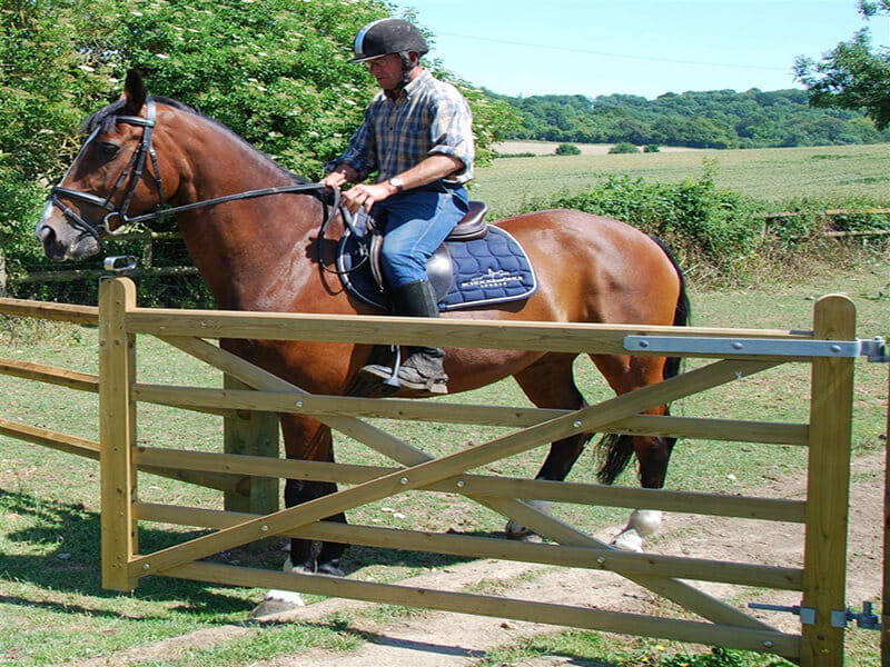 Timber equestrian gates