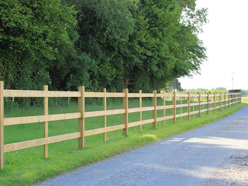 post and rail fencing for horses