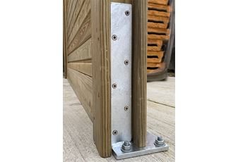 Slotted Fence Post Foot | Galvanised Steel Fence Post Foot for Concrete Installation