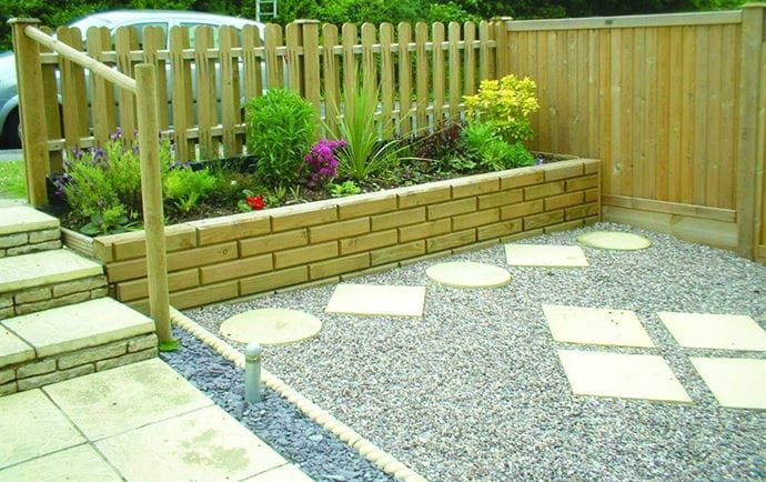 Front garden flower bed